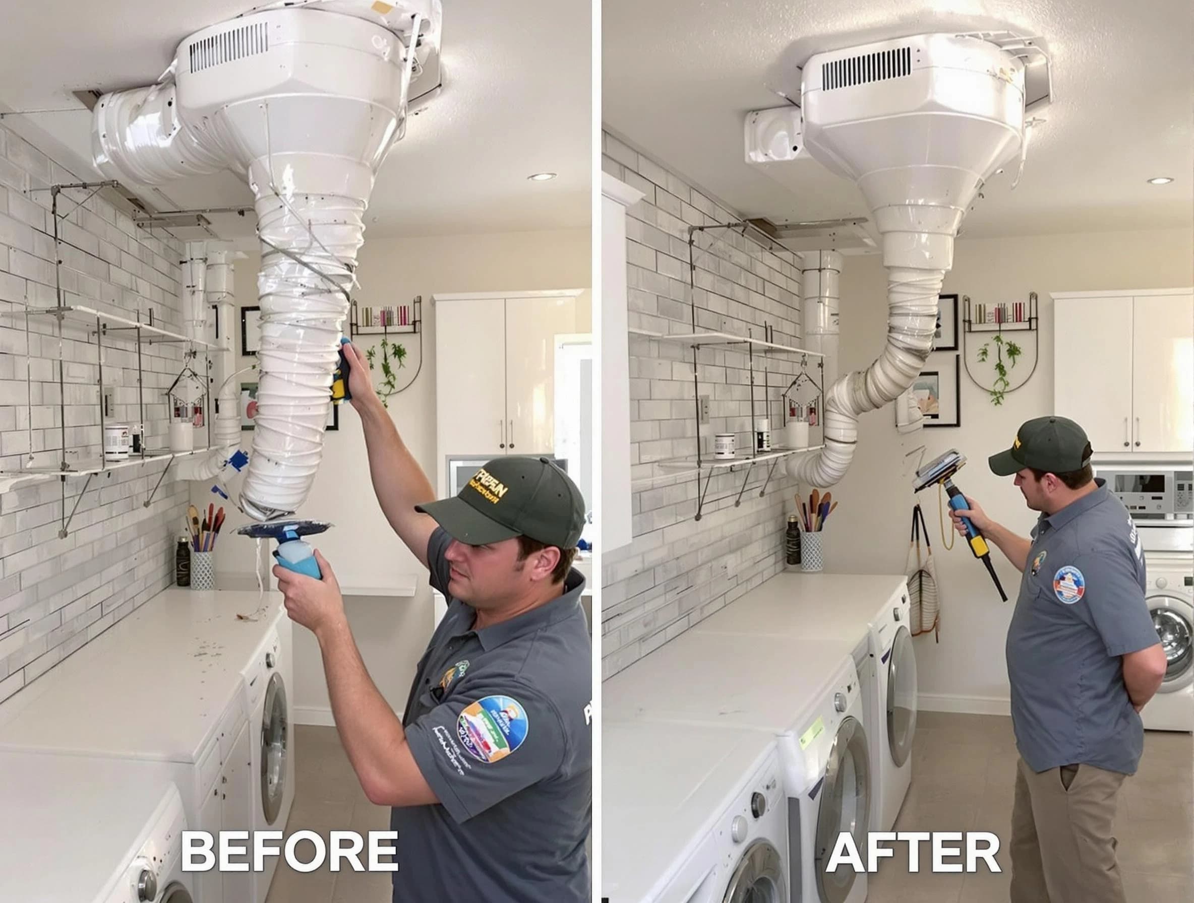 Professional dryer exhaust vent cleaning by Oak Hill Dryer Vent Cleaning in Oak Hill