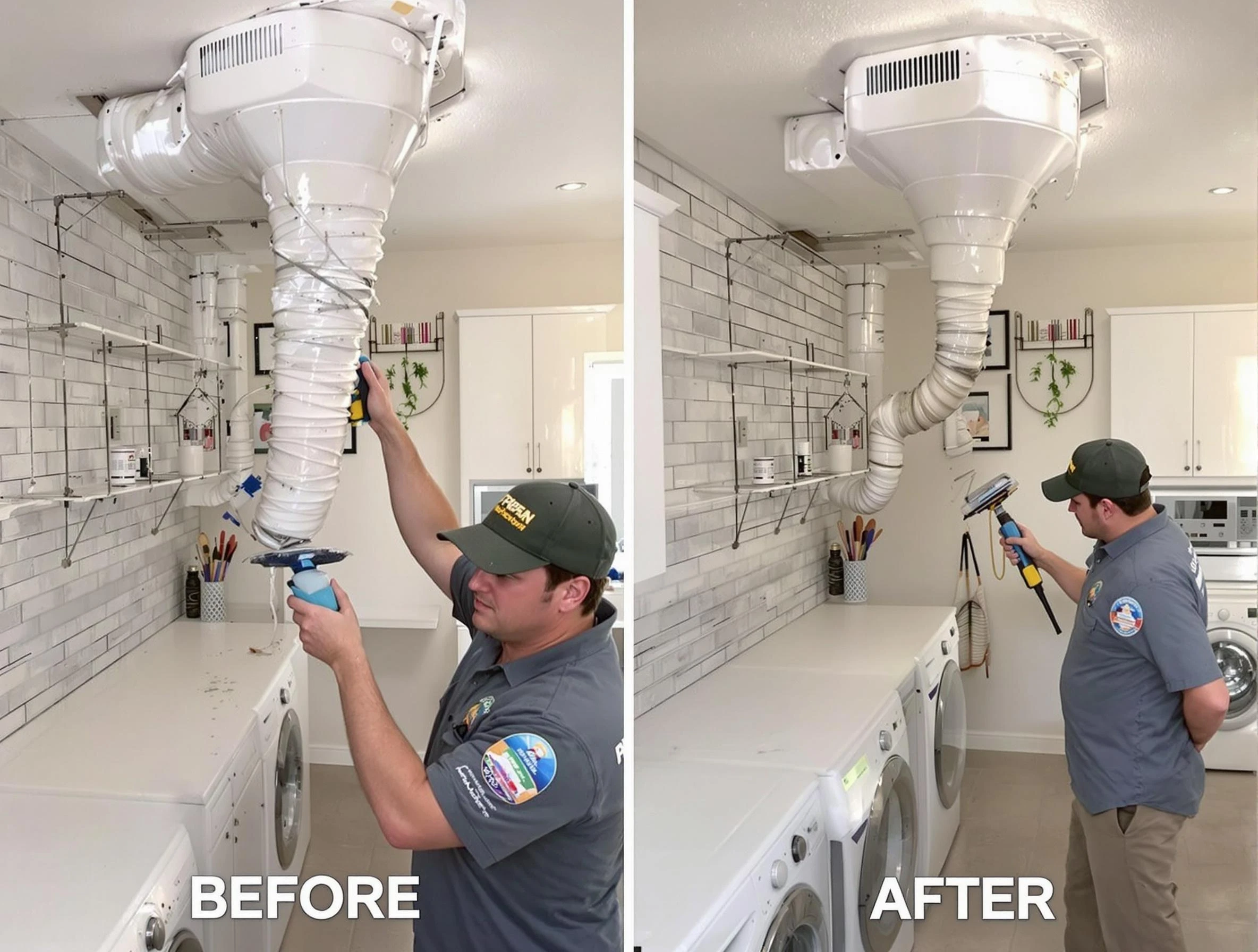 Professional dryer exhaust vent cleaning by Oak Hill Dryer Vent Cleaning in Oak Hill